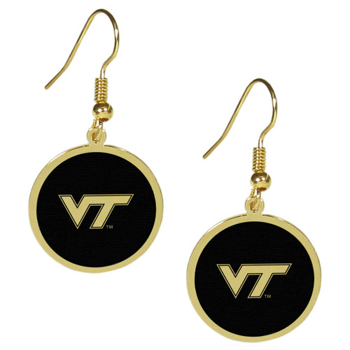 Virginia Tech Hokies Gold Tone Earrings