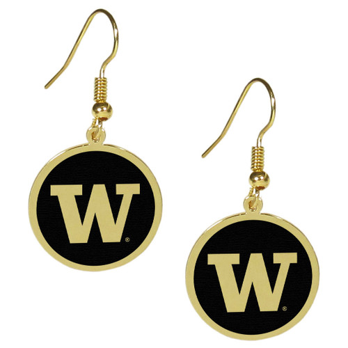 Washington Huskies Gold Tone Earrings