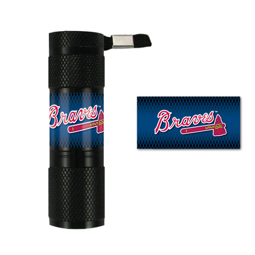 MLB - Atlanta Braves Flashlight 7" x 6" x 1" - "Script Braves & Tomahwak" Logo