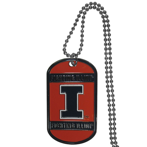 Illinois Fighting Illini Tag Necklace