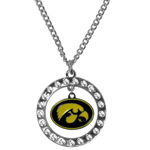 Iowa Hawkeyes Rhinestone Hoop Necklaces