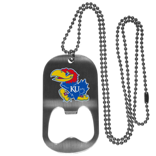 Kansas Jayhawks Bottle Opener Tag Necklace