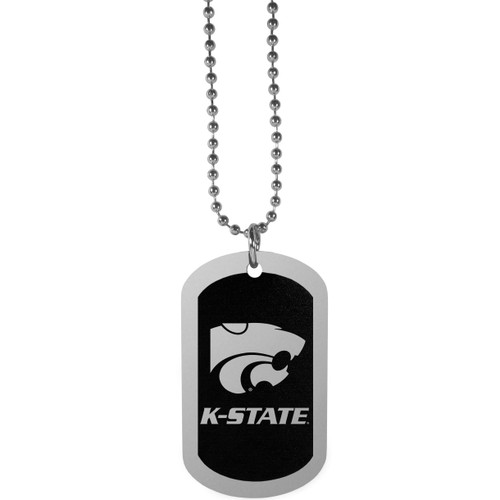 Kansas St. Wildcats Chrome Tag Necklace