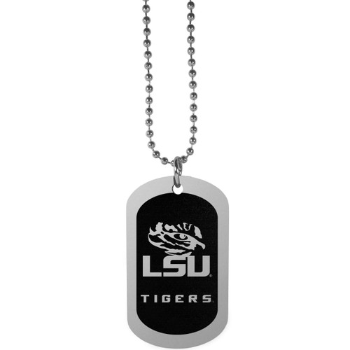 LSU Tigers Chrome Tag Necklace