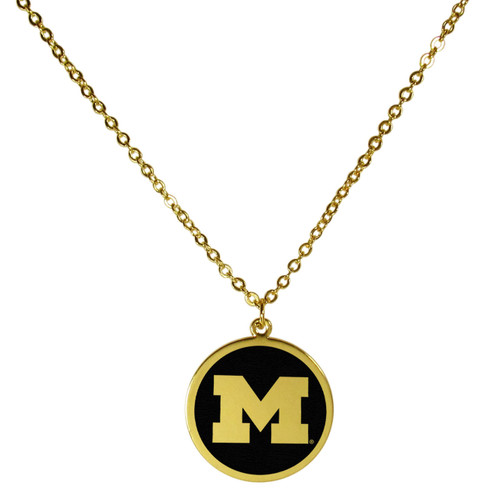 Michigan Wolverines Gold Tone Necklace