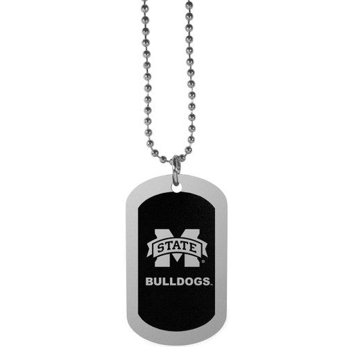 Mississippi St. Bulldogs Chrome Tag Necklace