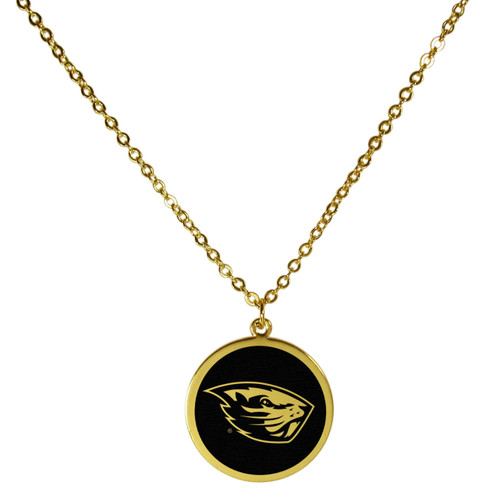 Oregon St. Beavers Gold Tone Necklace