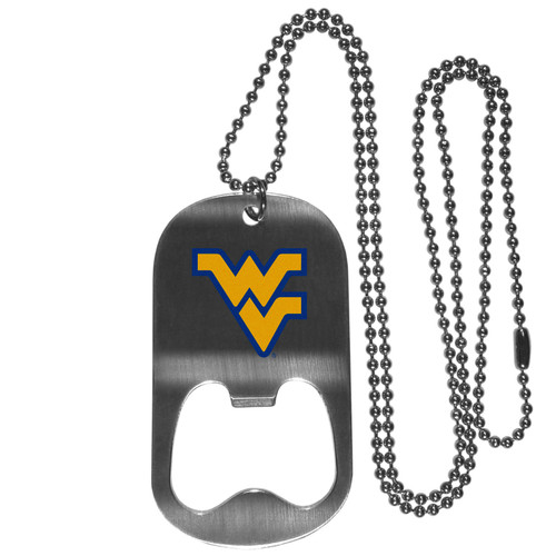 W. Virginia Mountaineers Bottle Opener Tag Necklace