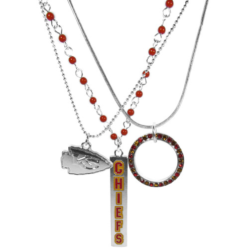 Kansas City Chiefs Trio Necklace Set