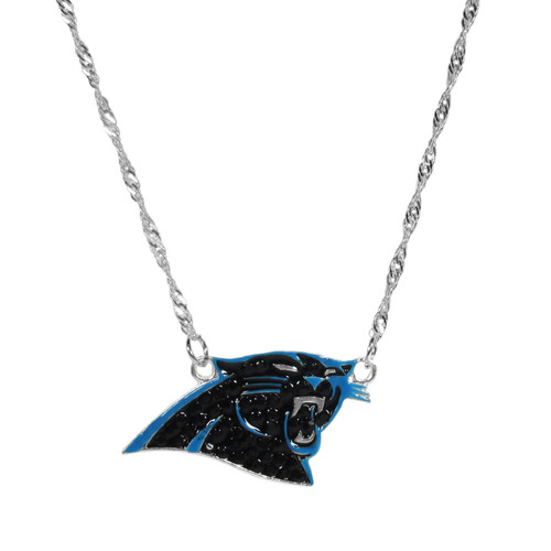 Carolina Panthers Crystal Logo Necklace