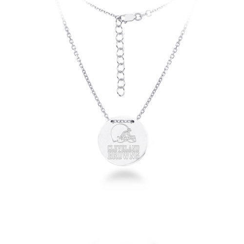 Cleveland Browns Silver Necklace with Round Pendant