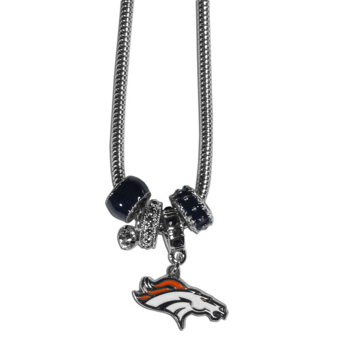 Denver Broncos Euro Bead Necklace