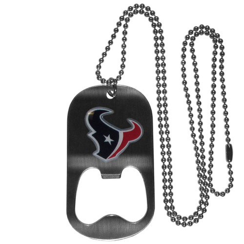 Houston Texans Bottle Opener Tag Necklace