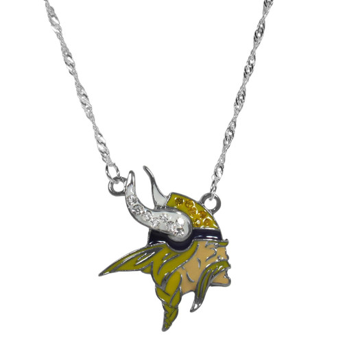 Minnesota Vikings Crystal Logo Necklace