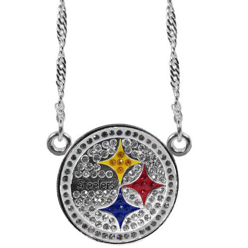 Pittsburgh Steelers Crystal Logo Necklace