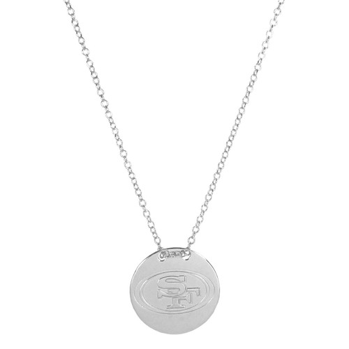 San Francisco 49ers Silver Necklace with Round Pendant