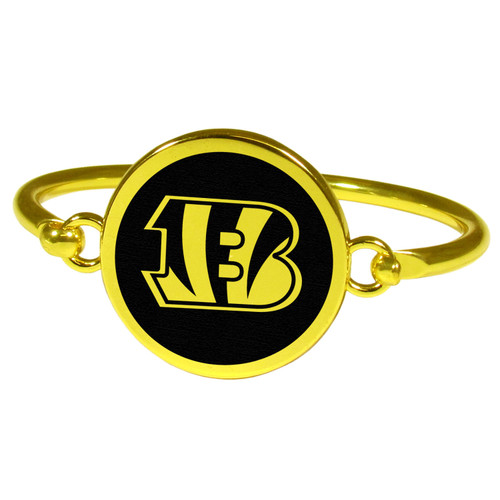 Cincinnati Bengals Gold Tone Bangle Bracelet