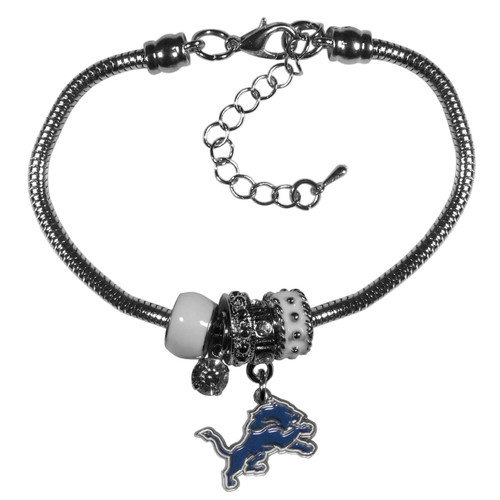 Detroit Lions Euro Bead Bracelet