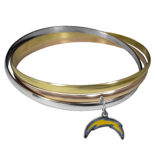 Los Angeles Chargers Tri-color Bangle Bracelet