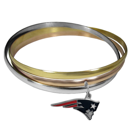 New England Patriots Tri-color Bangle Bracelet