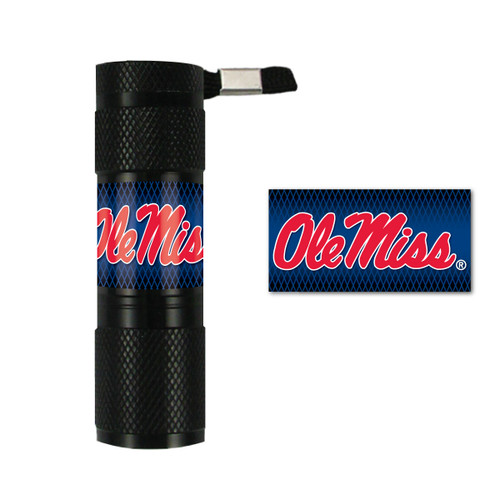 University of Mississippi (Ole Miss) Flashlight 7" x 6" x 1" - "Script 'Ole Miss'" Primary Logo