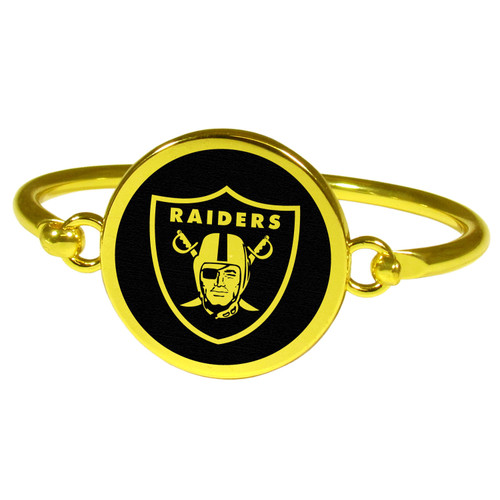 Las Vegas Raiders Gold Tone Bangle Bracelet