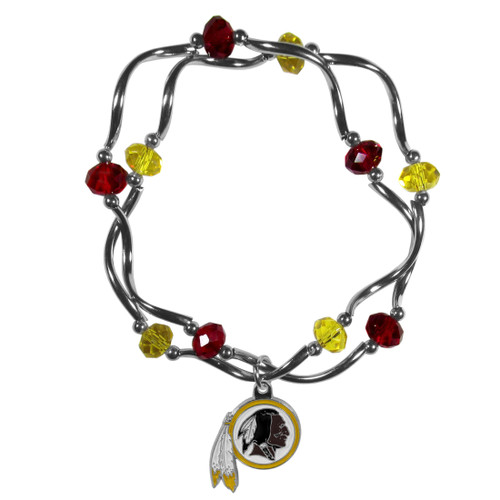 Washington Commanders Crystal Bead Bracelet