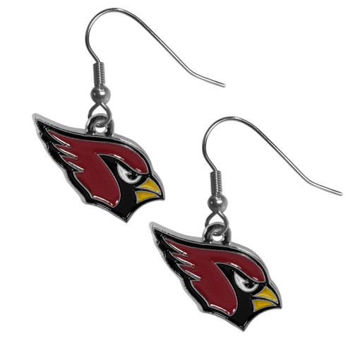 Arizona Cardinals Chrome Dangle Earrings