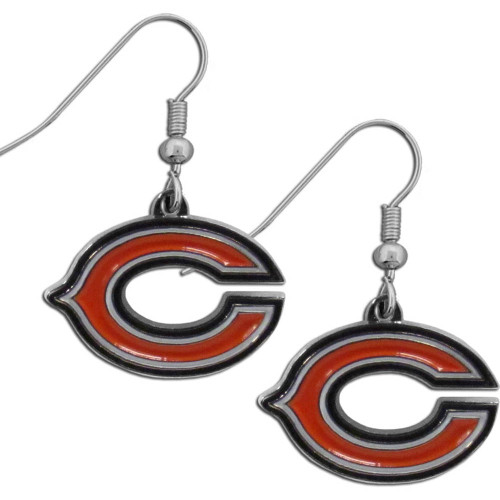 Chicago Bears Chrome Dangle Earrings