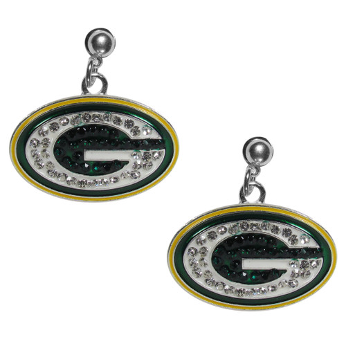 Green Bay Packers Crystal Stud Earrings