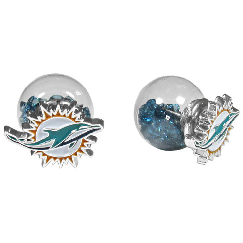 Miami Dolphins Front/Back Earrings
