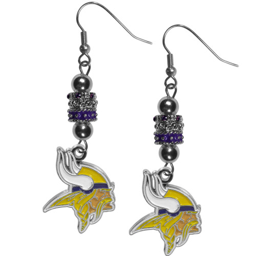 Minnesota Vikings Euro Bead Earrings