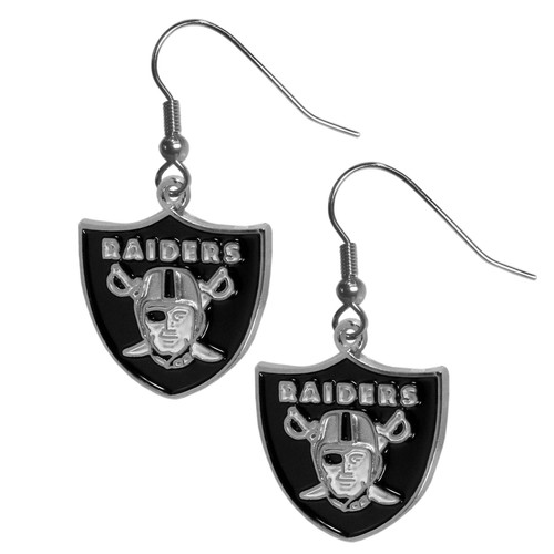 Las Vegas Raiders Chrome Dangle Earrings