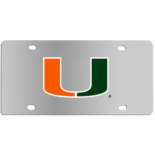 Miami Hurricanes Steel License Plate Wall Plaque