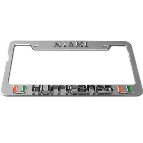 Miami Hurricanes Deluxe Tag Frame