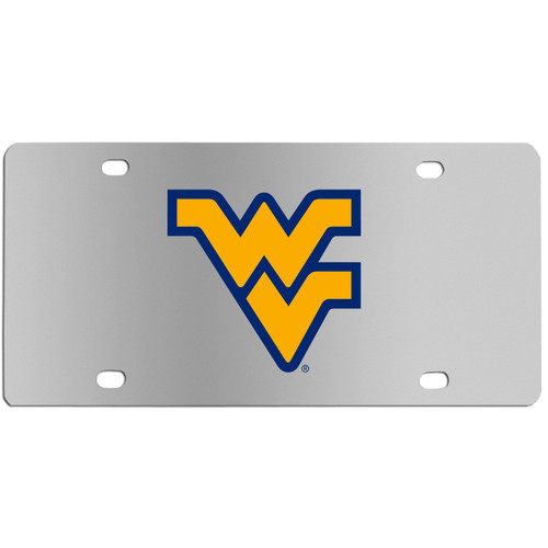 W. Virginia Mountaineers Steel License Plate Wall Plaque