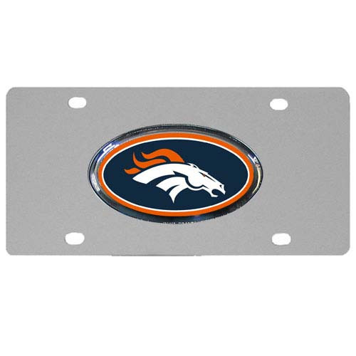 Denver Broncos Steel License Plate, Dome