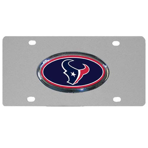Houston Texans Steel License Plate, Dome