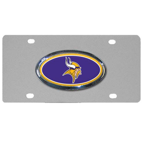 Minnesota Vikings Steel License Plate, Dome