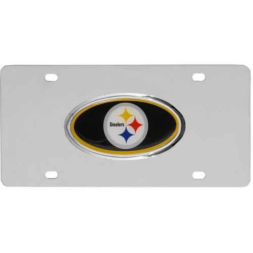 Pittsburgh Steelers Steel License Plate, Dome