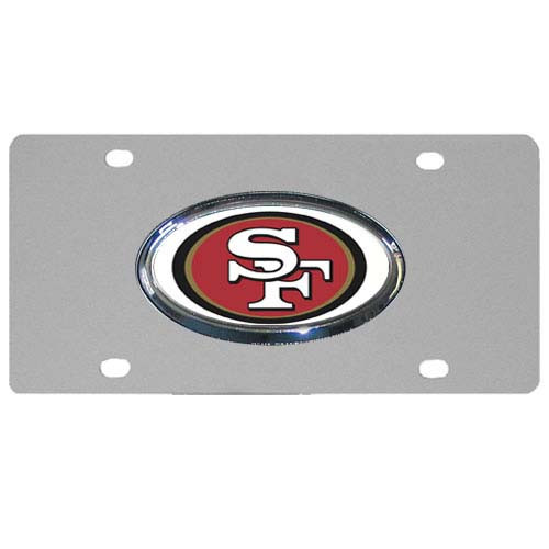 San Francisco 49ers Steel License Plate, Dome