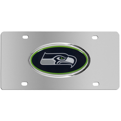 Seattle Seahawks Steel License Plate, Dome