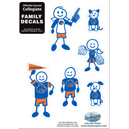 Boise St. Broncos Family Decal Set Small