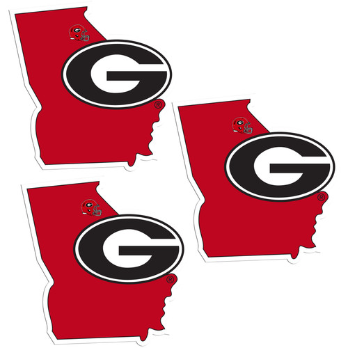 Georgia Bulldogs Home State Decal, 3pk