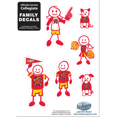 Maryland Terrapins Family Decal Set Small