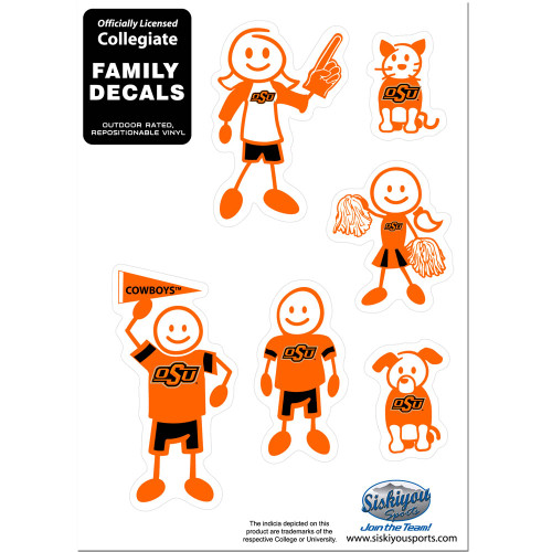 Oklahoma State Cowboys Family Decal Set Small