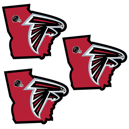 Atlanta Falcons Home State Decal, 3pk