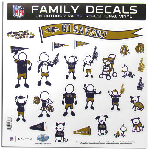 Baltimore Ravens Family Decal Set Large