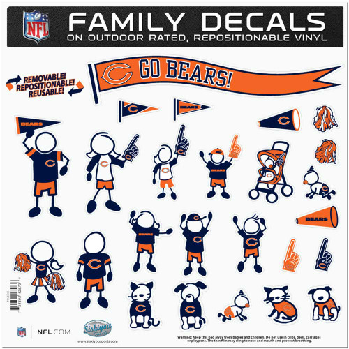 Chicago Bears Family Decal Set Large