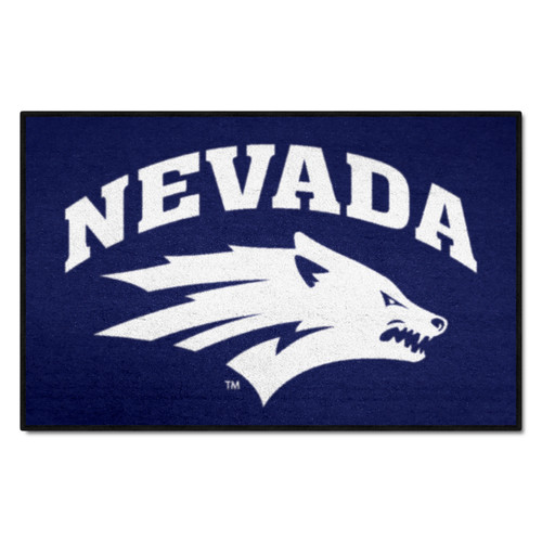 University of Nevada - Nevada Wolfpack Starter Mat "Nevada & Wolf" Logo Navy